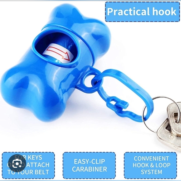 Bone-Shaped Poop Bag Dispenser with Pink Bags - Picture 10 of 10